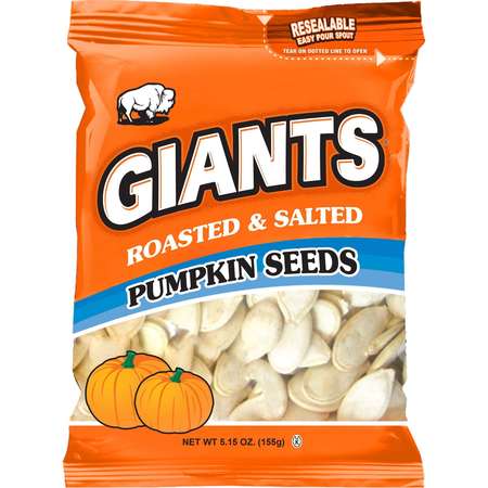 GIANT SNACK Giants Pumpkin Seeds Roasted & Salted 5.15 oz., PK12 22550